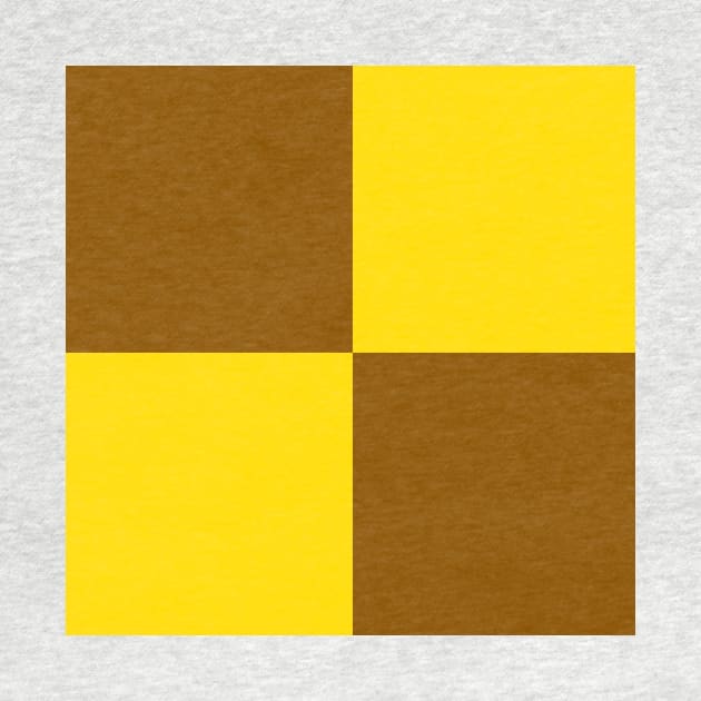 Yellow and Brown Banana Checkerboard Pattern by MacSquiddles